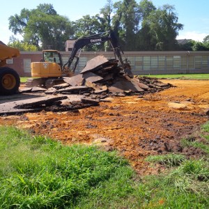 Courtyard Demolition at Capital Heights Elem. School